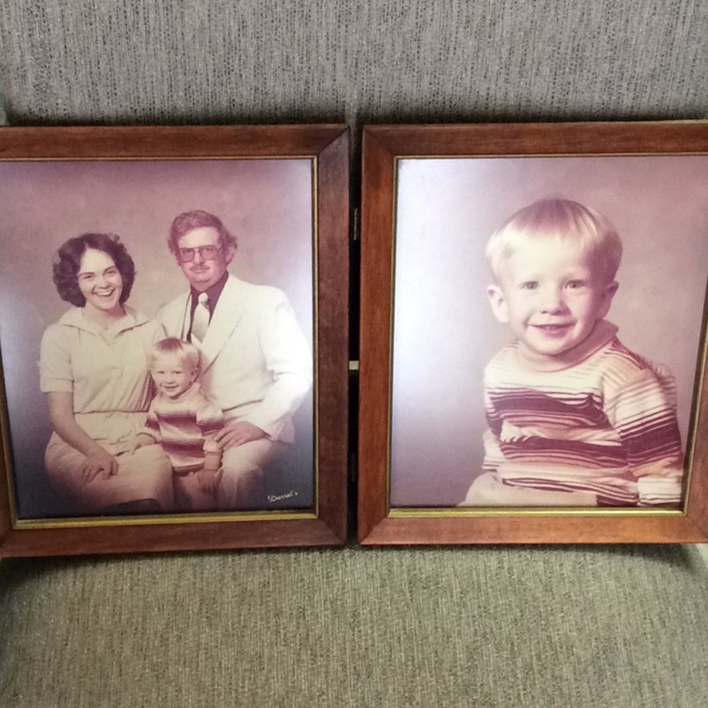 FINAL SALE PRICE Nice Vintage Double Wooden Picture Frame
